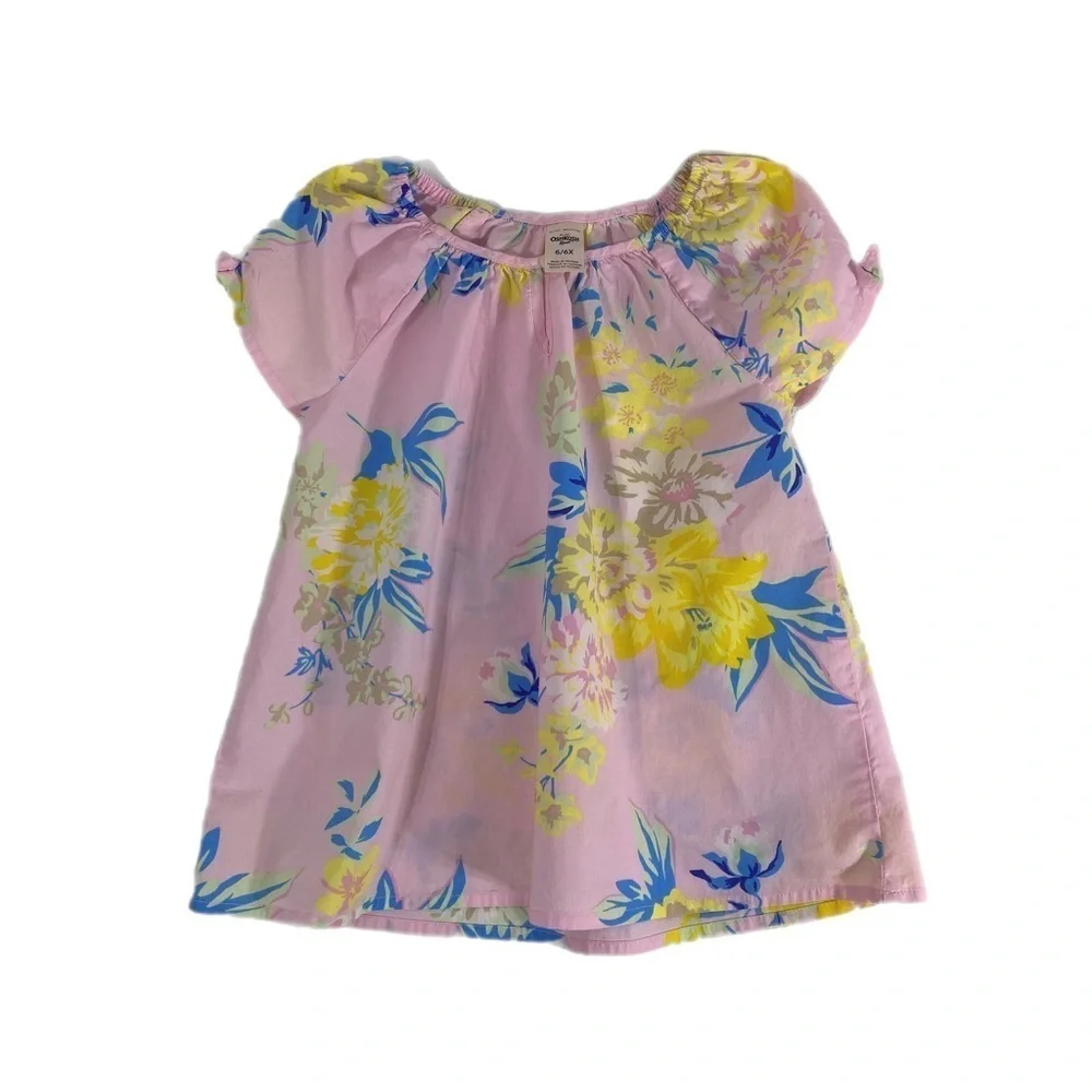 OshKosh B’gosh Girl’s Tropical Floral Pink Top